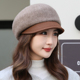百搭款 帽子女秋冬季 针织保暖鸭舌帽加厚加棉贝雷帽女士妈妈帽韩版