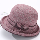 春秋季 妈妈帽子女遮阳渔夫帽中老年人休闲盆帽夏天老人奶奶布帽薄