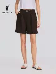 [Contains Linen] Polowalk Women's Shorts 2026 Spring and Summer New Straight-Leg Slimming Casual Workwear Shorts