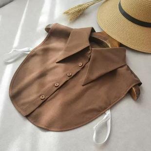 美拉德风假领子女百搭假领高档2025秋冬新款加厚咖色百搭假衬衫