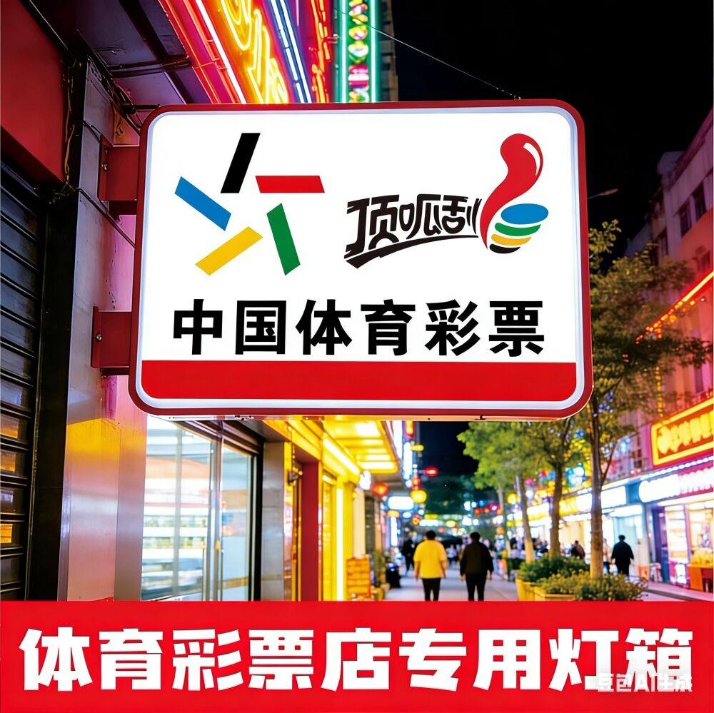 中国体育彩票吸塑灯箱LED广告牌门头侧招双面竞彩体彩灯箱挂墙式
