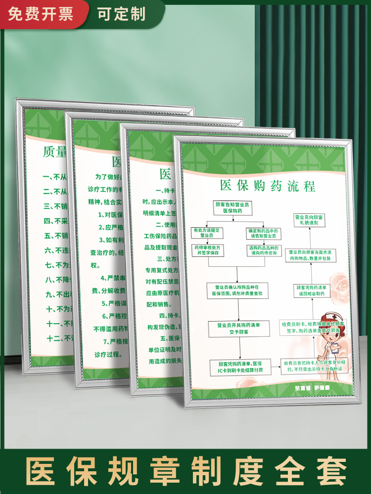 KT板高清防水防晒医保药店制度
