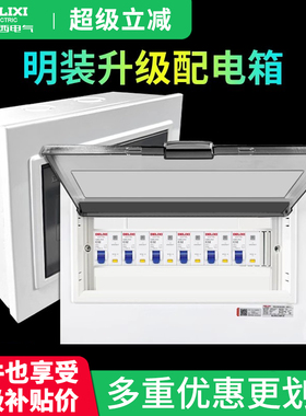德力西明装配电箱家用回路空开强电箱空气开关PZ30明线箱走明线