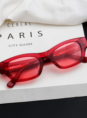 出口日本尾货 INS时髦时尚个性窄框小框太阳镜女AMBUSH墨镜方圆脸
