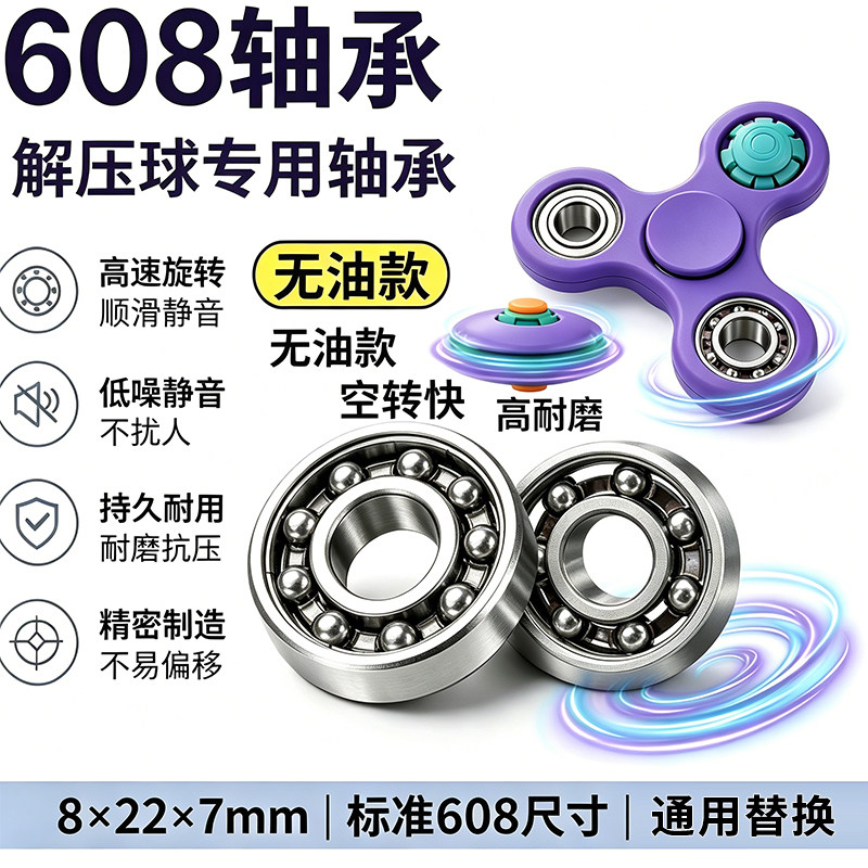 【超长空转】edc指尖陀螺60深沟球轴承