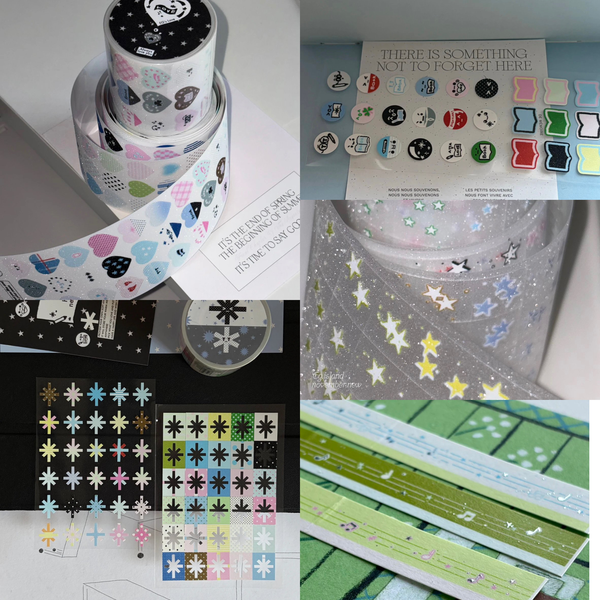 Eg.island分装 爱心书呆子碎碎星米字星切膜贴纸卷音符手帐装饰,文具电教/文化用品/商务用品,贴纸/立体贴纸,淘宝优惠券,粉丝福利购,淘宝优惠卷