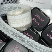 mochilab胶带卷分装 蕾丝异形花边细闪胶带拉条手帐打底贴纸