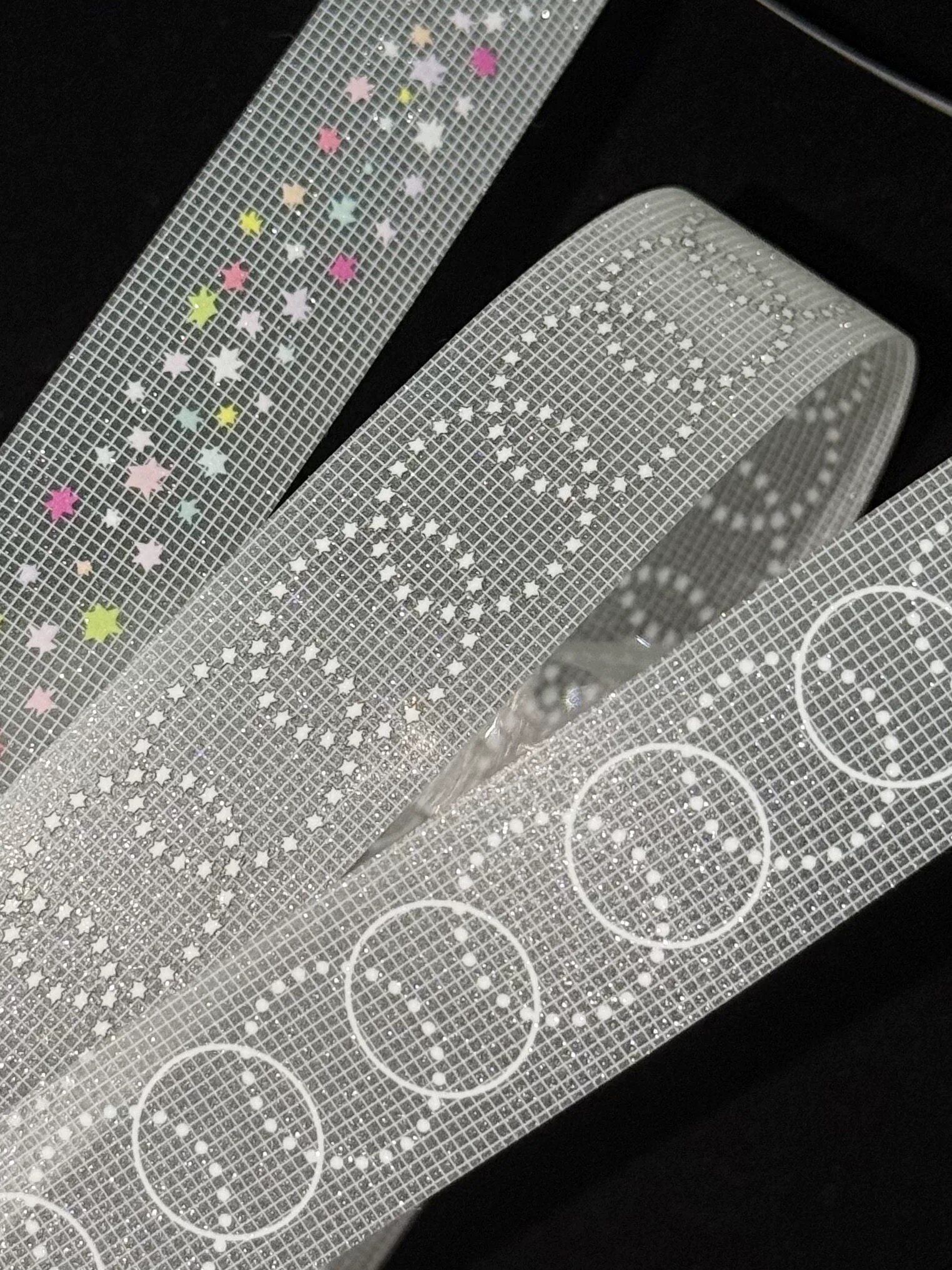 sinylight分装丨星星胶带打底素材手账pet白墨闪砂胶带卷带底纸,文具电教/文化用品/商务用品,贴纸/立体贴纸,淘宝优惠券,粉丝福利购,淘宝优惠卷