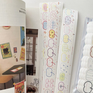 3amigo分装 饰 ｜2024苹果接龙切膜贴纸卷简约盐系和纸胶带卷手帐装