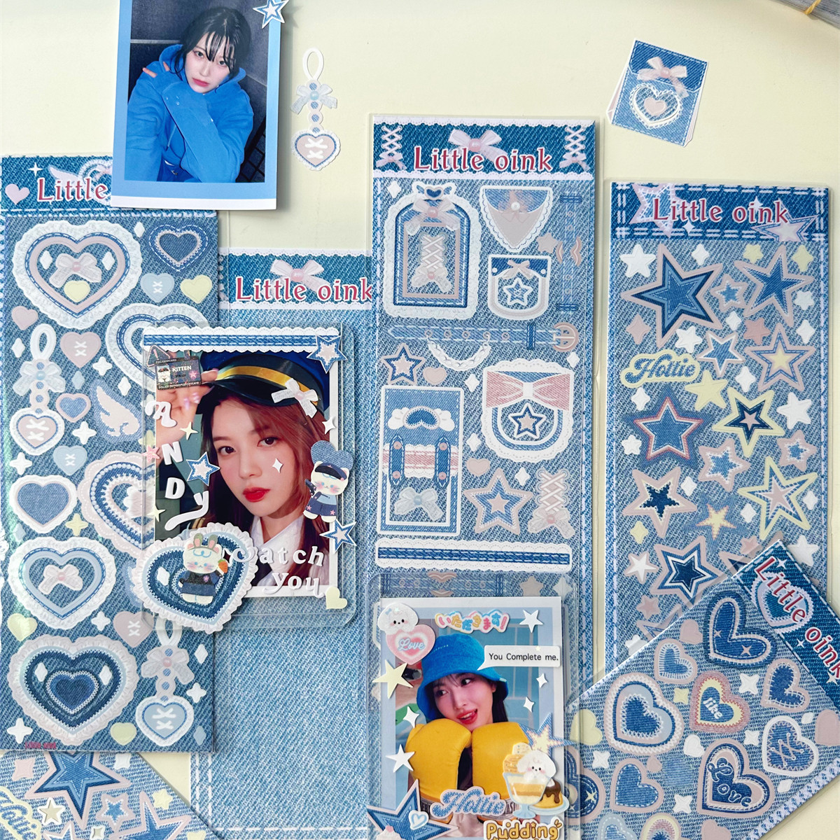 原创复古牛仔元素贴纸