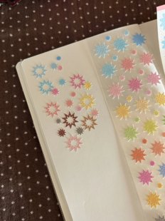 素deco手帐素材 炸星星爆炸星贴纸卷可爱音符动物元 Cuicuit 分装