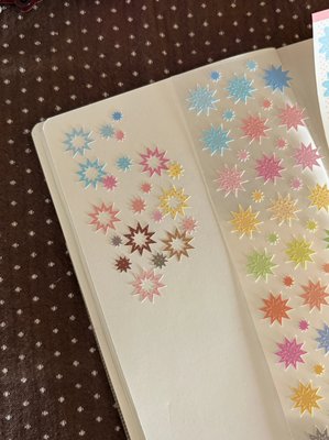 Cuicuit 分装炸星星爆炸星贴纸卷可爱音符动物元素deco手帐素材