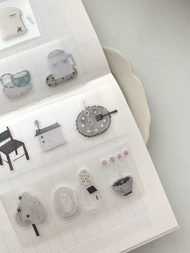 Zian.paper分装手绘日常生活系糕点胶带盐系手帐装饰切膜贴纸卷