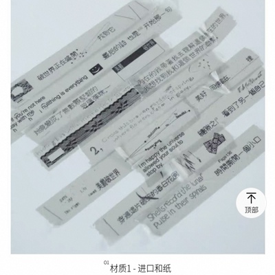Nullthing 分装破世界的草稿文字胶带硫酸纸和纸贴纸手帐装饰素材