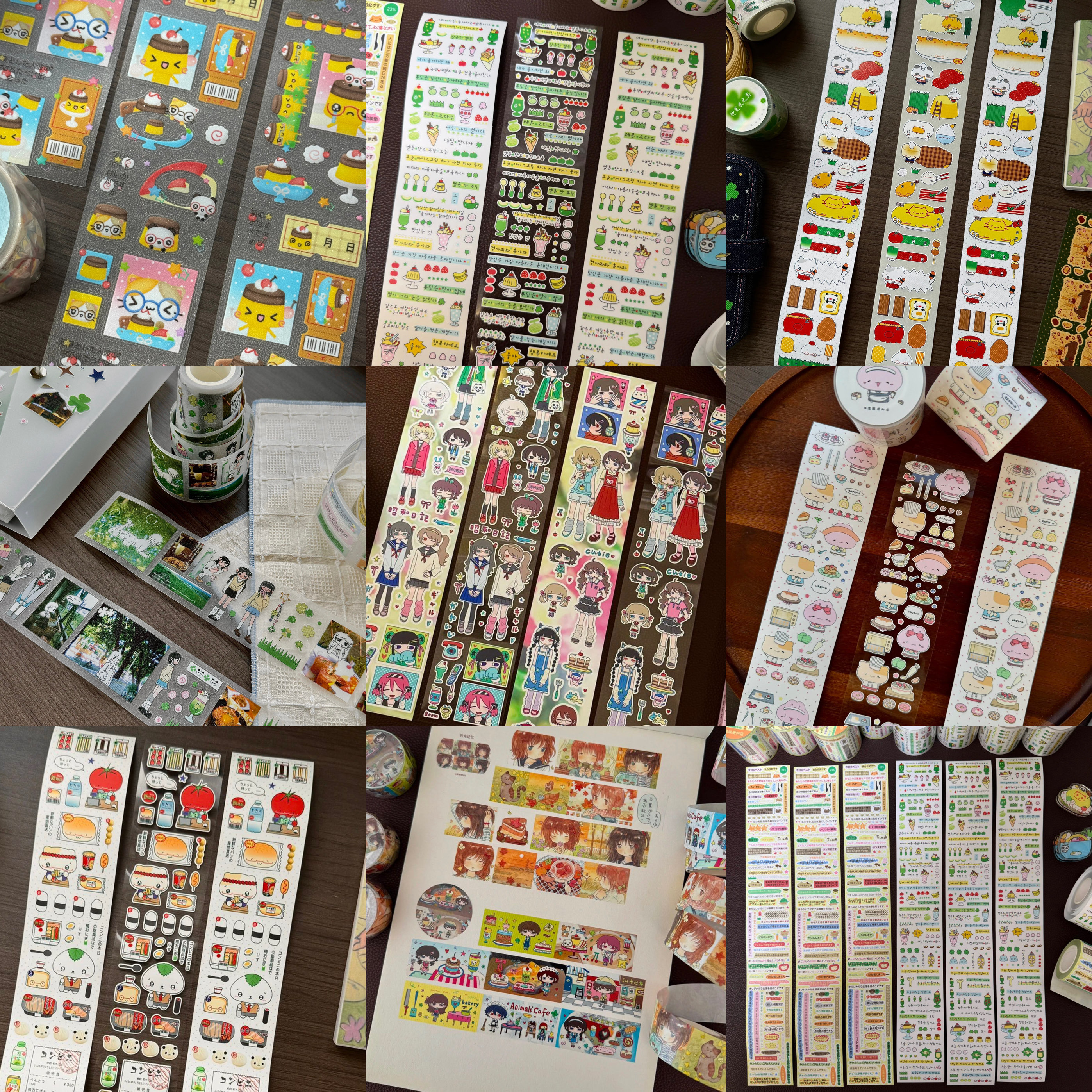 温婻便利店|分装原创古早风梦核胶带拉条手帐素材甜品字素装饰