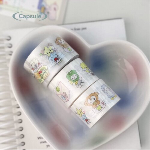 分装/萌力胶囊 美食电台原创韩系可爱清新手帐卡通动物切膜贴纸