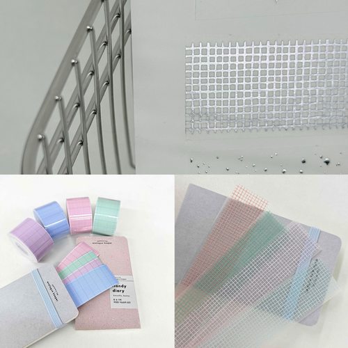 人生磁带分装四色格纹满天星可书写纸贴纸卷手帐基础便签卷百搭