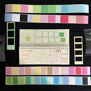 咕咕万物正方形长方形圈圈分装贴纸款基础百搭装饰手帐咕卡素材