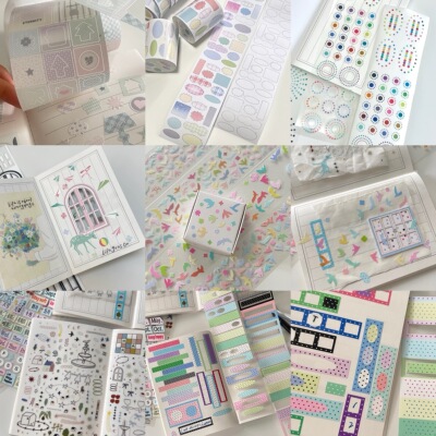 Fancyfancyfancy 分装月光小镇波点小物飞鸟彩圈窗口手帐装饰贴纸