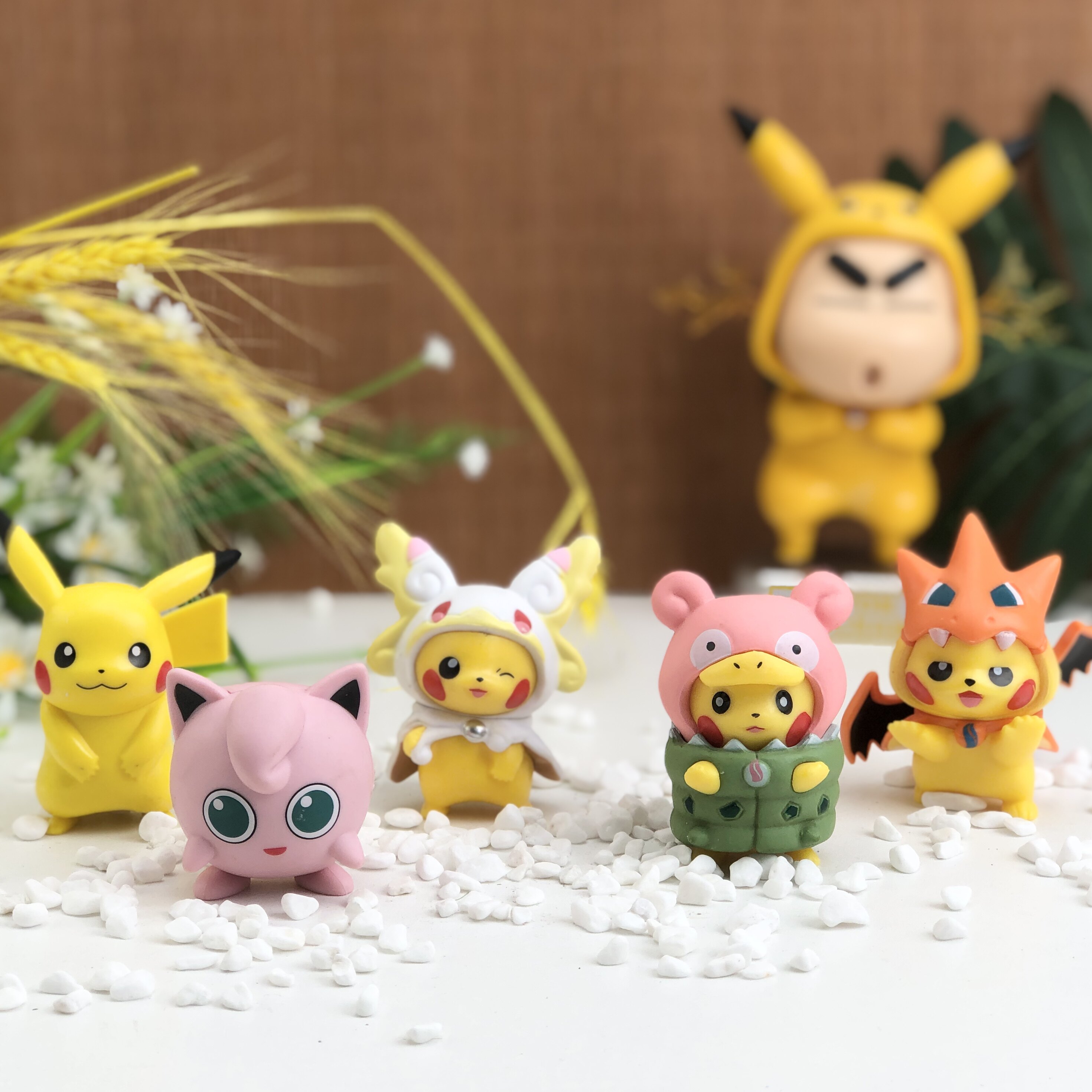 精灵宝可梦睡姿系列潮流盲盒神奇宝贝皮卡丘车载玩偶手办公仔玩具