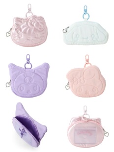 日系甜美少女心库洛米玉桂狗KT猫羽绒收纳手拿零钱包硬币包挂件包