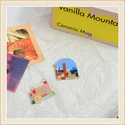 城市旅行冰箱贴新疆天池赛里木湖大巴扎巴音布鲁克旅游景点创意贴