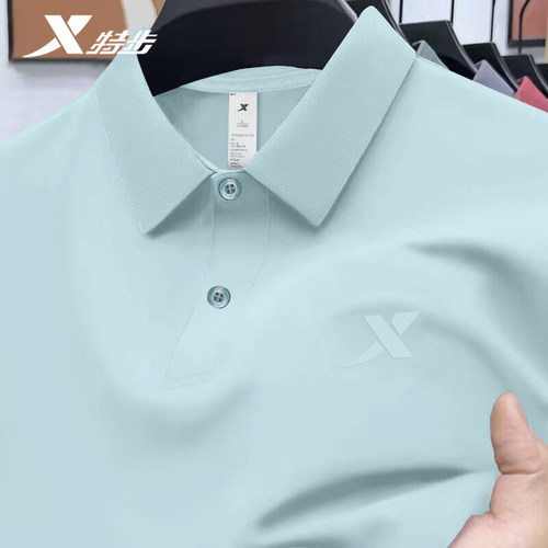 特步男装秋季新款翻领运动POLO衫
