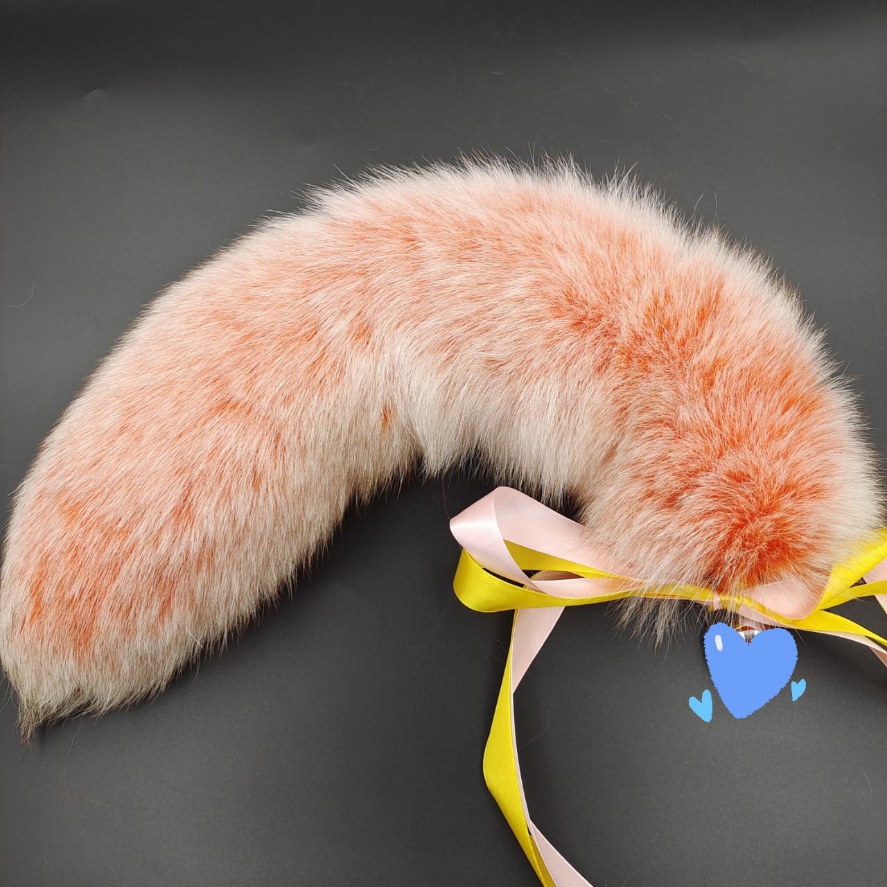 紫色真毛狐狸尾巴插件可拆卸塞子调教道具二次元lolita兽尾短中长