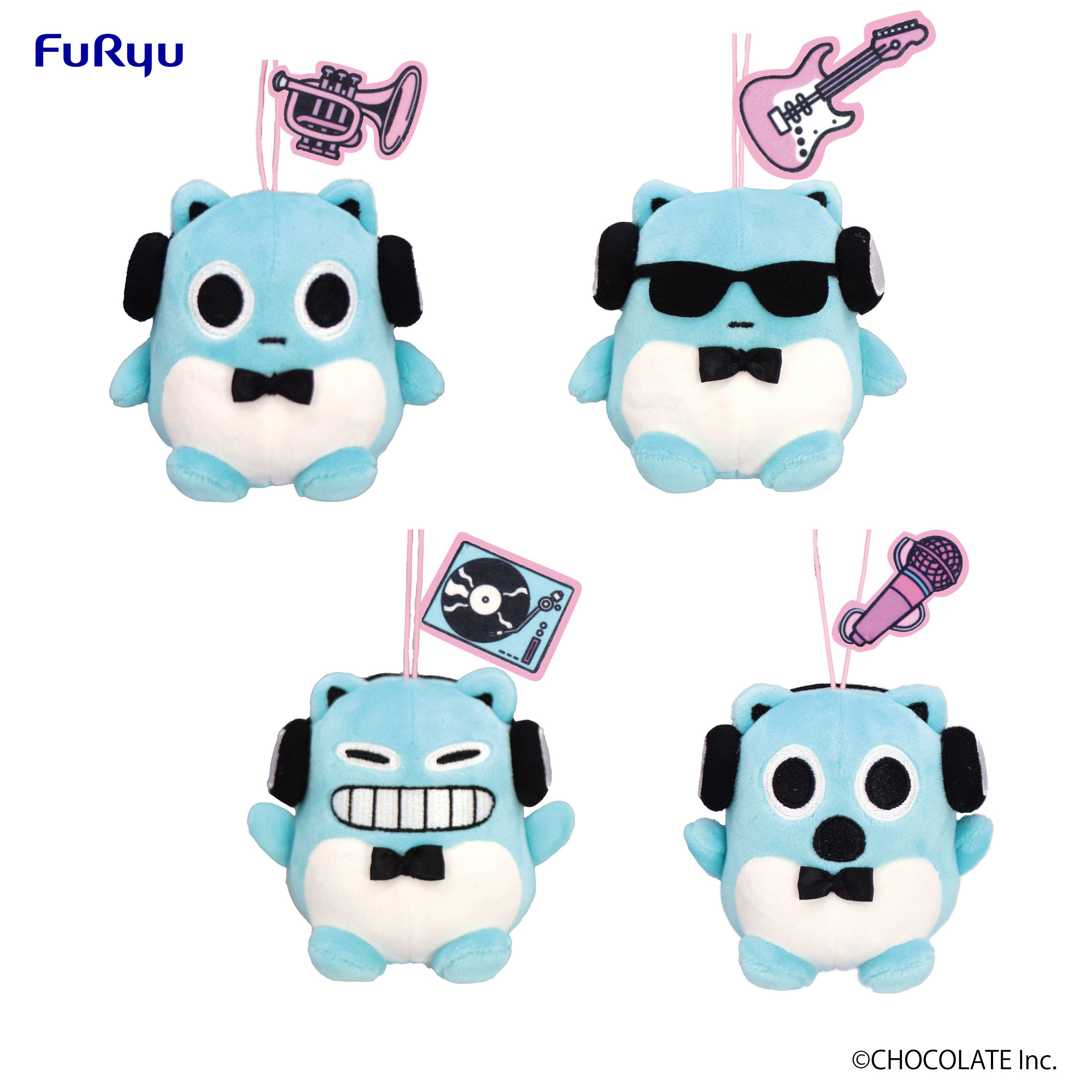 furyu bluehamham宇宙仓鼠 爵士风格 毛绒玩偶挂件套装