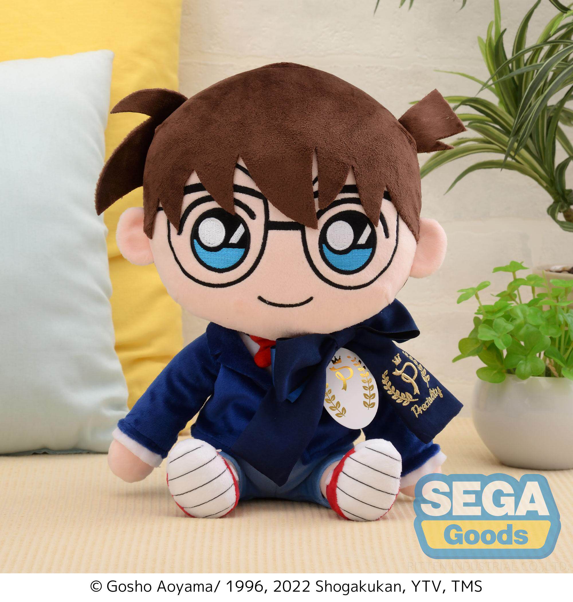 SEGA 世嘉 名侦探柯南 Preciality 江户川柯南 坐立毛绒玩偶