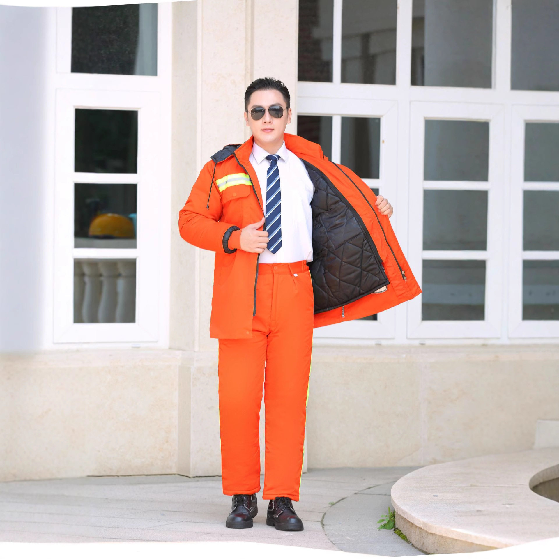 冬季加厚防水保暖棉服市政环卫公路养护工作服男款劳保服带反光条,居家日用,防护手套,淘宝优惠券,粉丝福利购,淘宝优惠卷