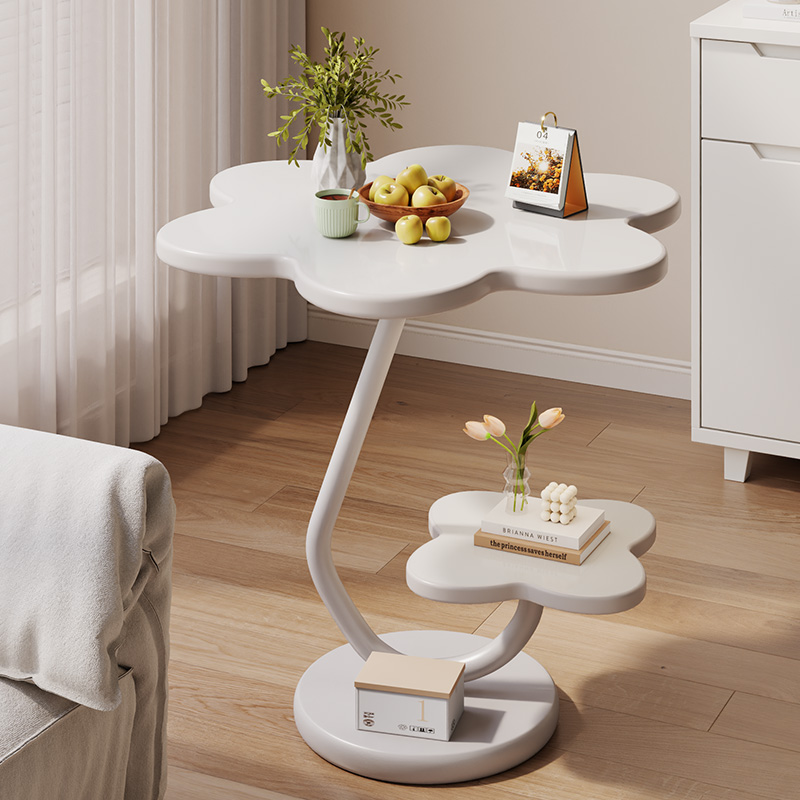 置物架沙发边几小茶几小桌子家用卧室复古风床头柜阳台小圆桌客厅