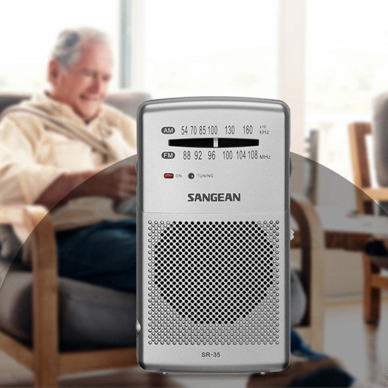 SANGEAN/山进 sr-35收音机高端户外老人便携式小型迷你老年随身听