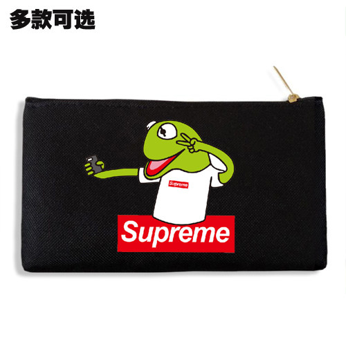 super辛普森大青蛙布偶秀潮牌笔袋帆布手拿零钱包手机包收纳袋