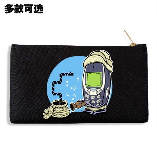 诺基亚手机3310贪吃蛇贪食蛇耍蛇帆布手拿包零钱包手机包收纳袋子