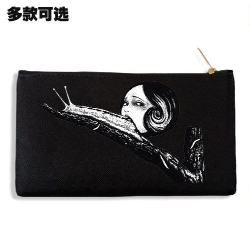 漩涡富江双一蛞蝓少女人头气球手拿帆布笔袋零钱手机包