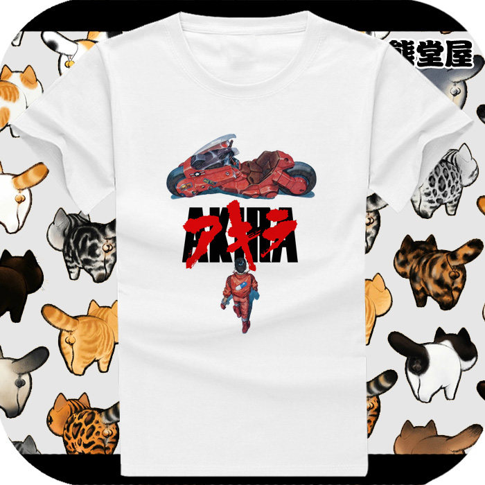 光明战士阿基拉大友克洋akira亚基拉全纯棉短袖t恤衫半袖上衣服