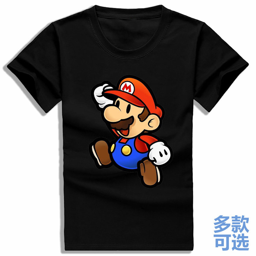 永远的超级玛丽马里奥兄弟直筒全纯棉短袖t恤打底衫半袖上衣服
