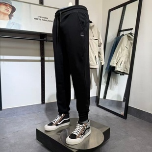 jj男士秋冬高端棉宽松束脚缩口卫裤休闲舒适小脚口运动裤长裤