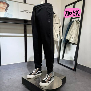 jj男秋冬加绒加厚宽松束腿缩口运动裤休闲舒适小脚口卫裤长裤