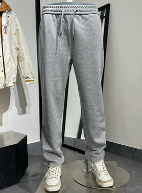 JJ男秋冬季纯棉休闲运动宽松阔腿裤直筒平口卫裤运动裤长裤