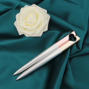 再唐Z11 创意礼品 情侣爱心笔手机支架中性签字笔高档金属笔礼盒装