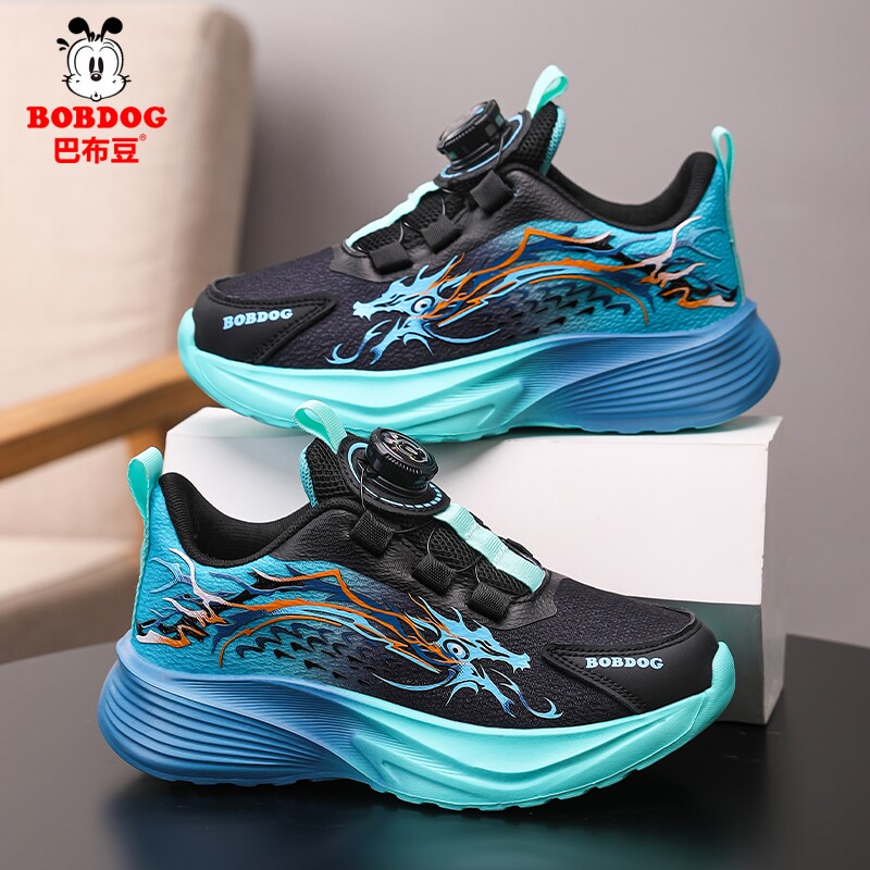 巴布豆童鞋男童运动鞋2026春秋新款儿童跑步鞋网面透气小学生鞋子