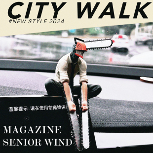 电次波奇塔链电锯人手办模型车载中控台屏幕公仔摆件电脑桌搭装饰