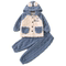 AUTUMN AND WINTER CHILDRENS FLANNEL PAJAMAS FOR BOYS AND GIRLS CORAL VELVET FOR SMALL CHILDREN BABY HOODED WARM LOUNGEWEAR SET