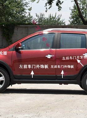 适用长城哈弗m4车门外饰板轮眉杠眉杠包角防撞条防擦板杠边前后杠
