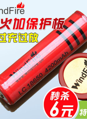 进口18650锂电池4200mah大容量强光手电筒充电3.7V锂电池充电器宝