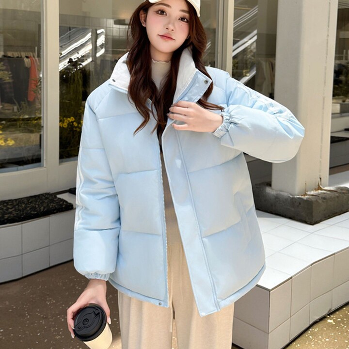 小个子时尚宽松百搭立领棉服女冬季新款设计感小众加厚短款羽绒服