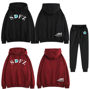 SDFZ湖南师大附中学生联欢会男女款校服班服纯棉连帽圆领卫衣定制