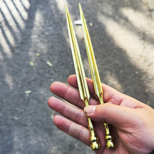 黄铜戳尖地戳天津鸟架拐四棱戳子头站架贝子黄雀伯劳蜡嘴鸟具鸟笼